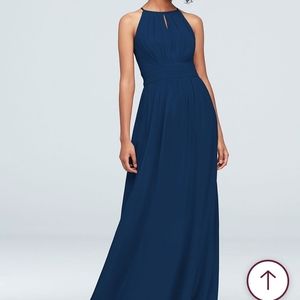 David’s Bridal Bridesmaid Dress Long Marine Navy